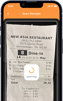 Scan receipt from anywhere